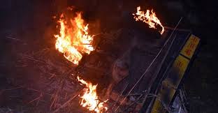 মধুখালীতে মন্দিরে প্রতিমায় আগুন,