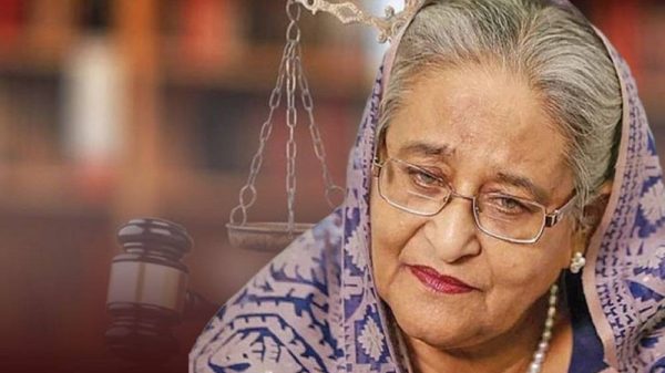 ইউনূসকে পদ্মায় চুবানো ও খালেদাকে ফেলে দেওয়ার হুমকির অভিযোগে: হাসিনার বিরুদ্ধে মামলা