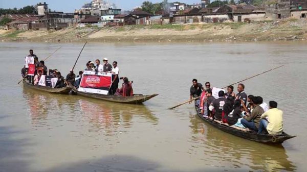 সিলেটে ‘এশিয়া ডে অফ অ্যাকশন’ উপলক্ষে নৌ-সমাবেশ
